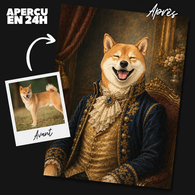 Ritratto animale aristocratico — réalisé par un graphiste numérique Artpixe