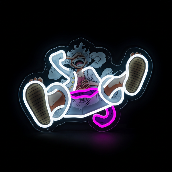 Néon LED One Piece Luffy Gear 5 pour déco chambre manga