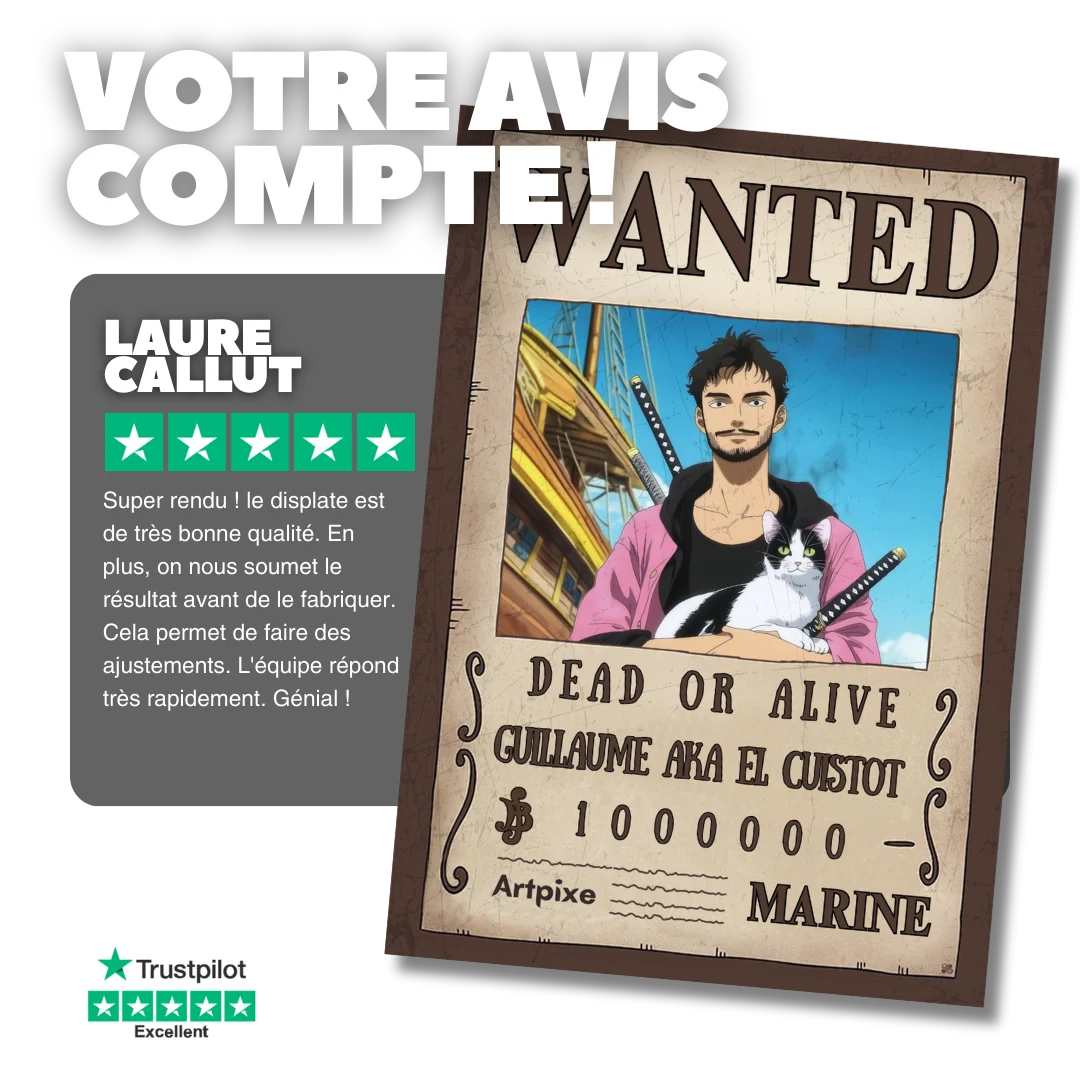 Portrait One Piece personnalisé ambiance Wano