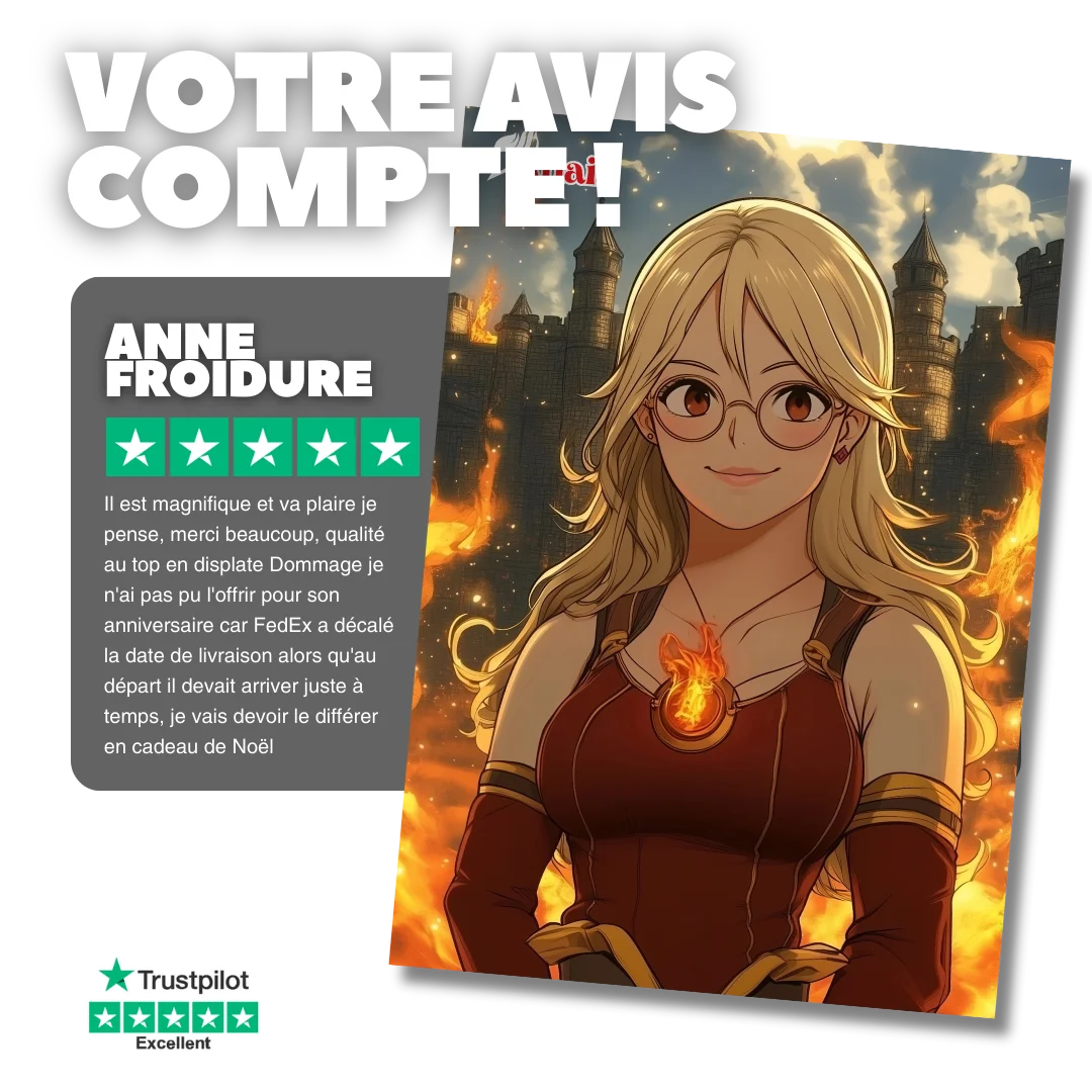 Affiche Fairy Tail personnalisée d'après photo en poster A3