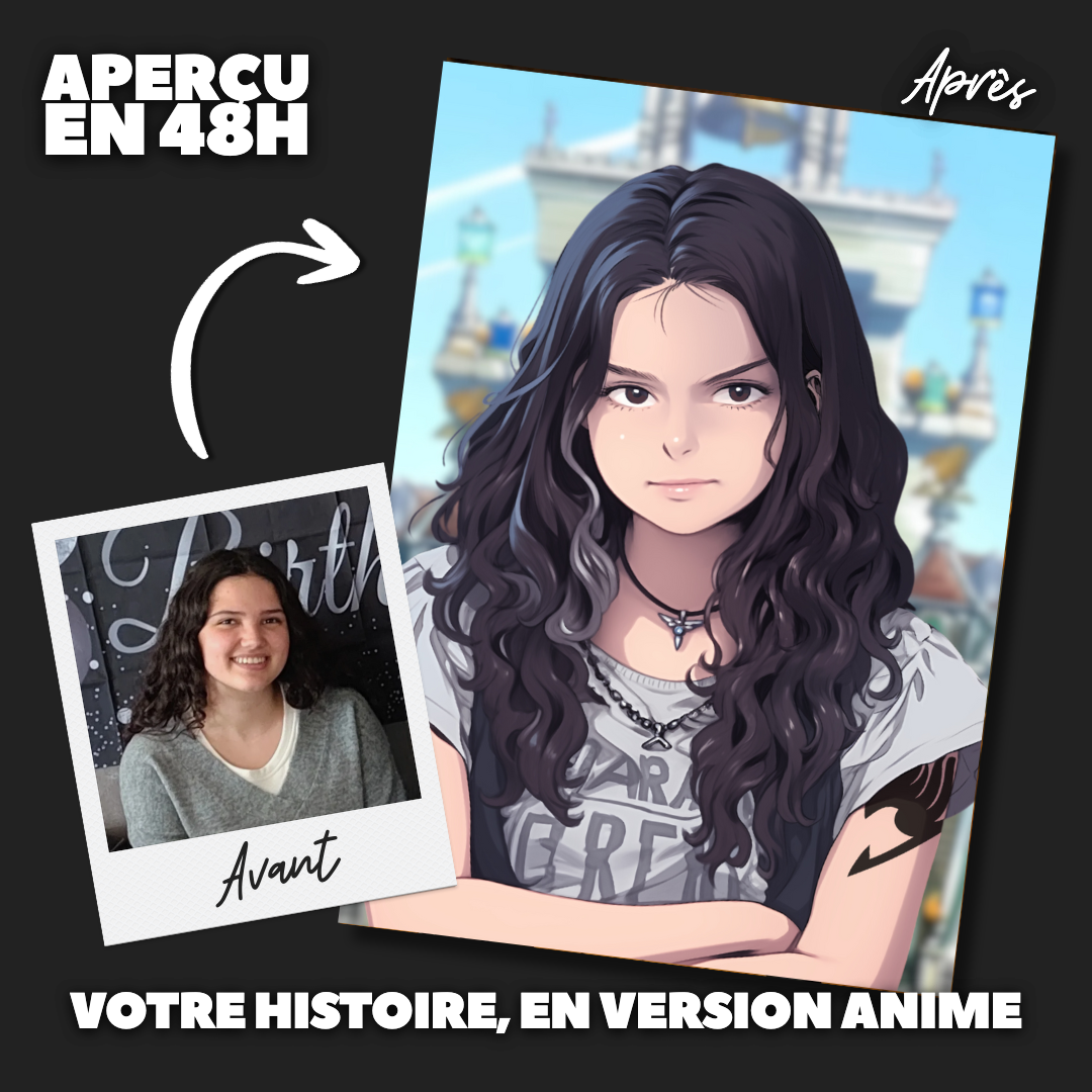 Portrait manga personnalisé | Fairy Tail