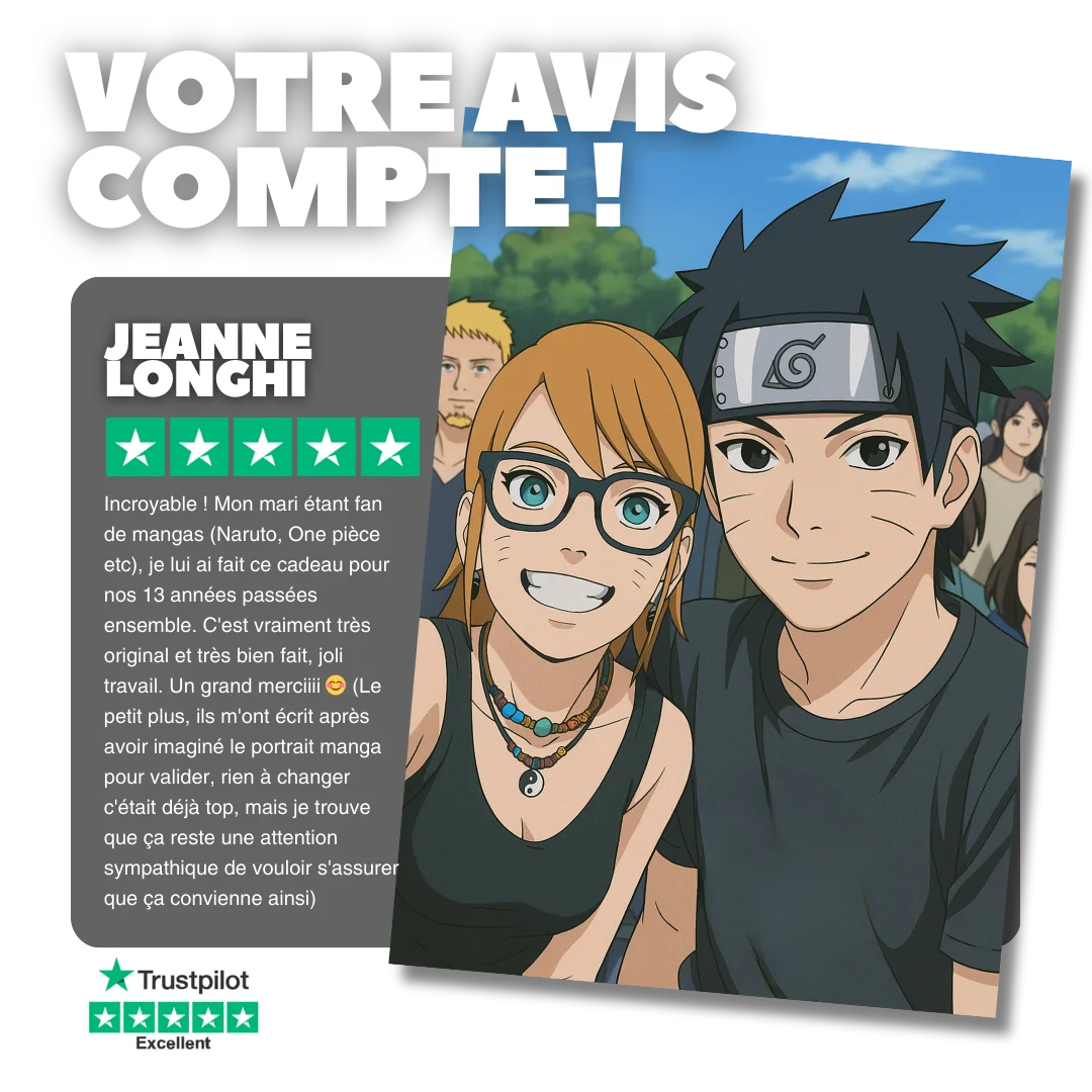 Portrait manga personnalisé | Naruto 