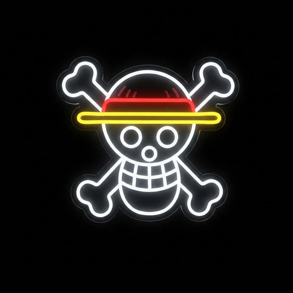 Néon LED One Piece à l'effigie de Luffy pour décoration de chambre manga