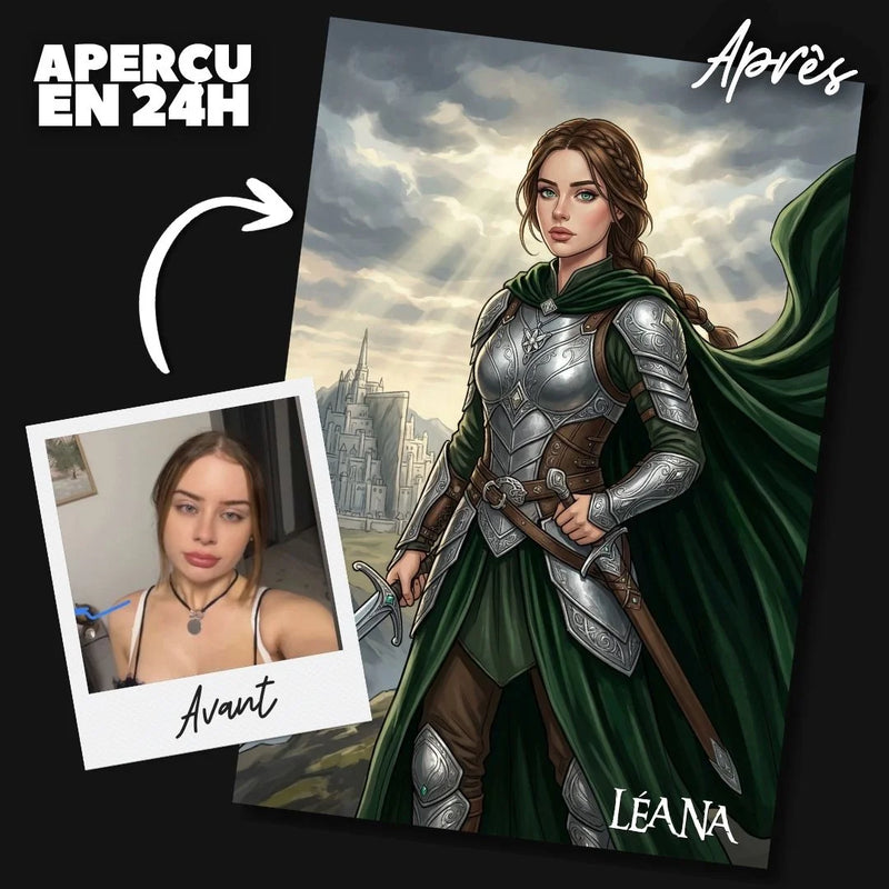 Portrait Le Seigneur des Anneaux personnalisé avec votre photo