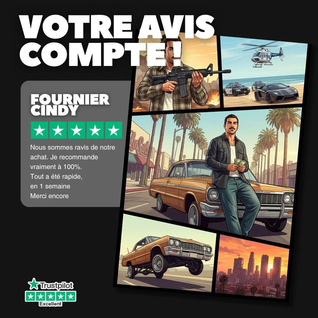 Portrait GTA personnalisé de couple — cadeau fan de jeux vidéo